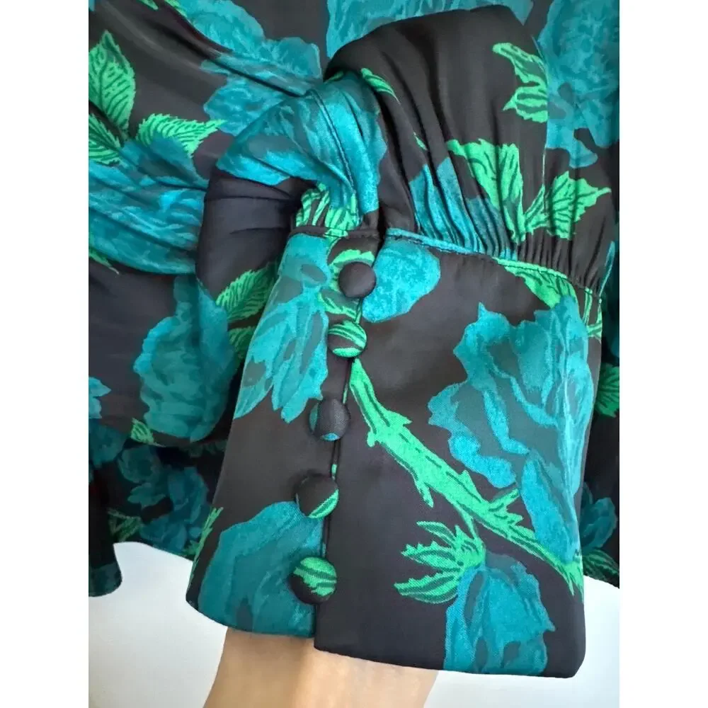 🌿  MSRP: $108 | ✨ FREE PEOPLE Knights Floral One-Shoulder Blouse | NWT Size M ✨